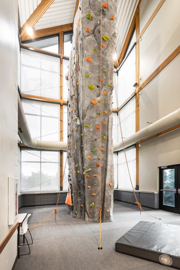 Rock wall at erie recreation center